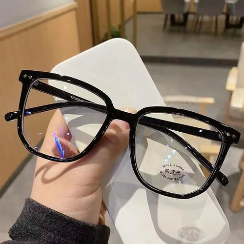 Cadre léger Lunettes anti-bleues Lunettes optiques noires transparentes Femmes Hommes