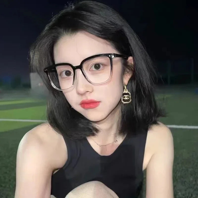 Cadre léger Lunettes anti-bleues Lunettes optiques noires transparentes Femmes Hommes