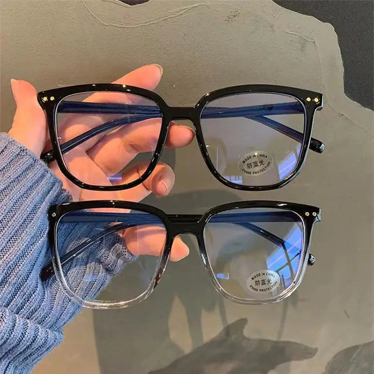 Cadre léger Lunettes anti-bleues Lunettes optiques noires transparentes Femmes Hommes