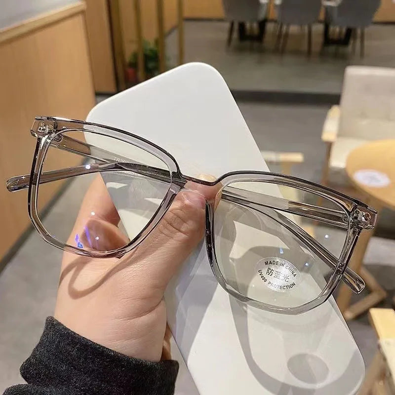 Cadre léger Lunettes anti-bleues Lunettes optiques noires transparentes Femmes Hommes