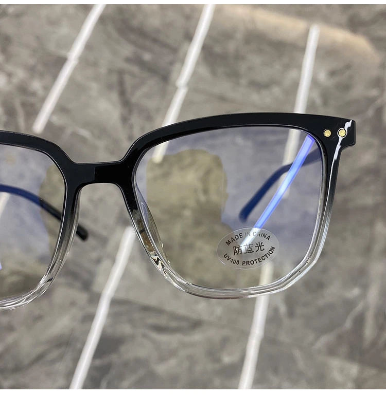 Cadre léger Lunettes anti-bleues Lunettes optiques noires transparentes Femmes Hommes