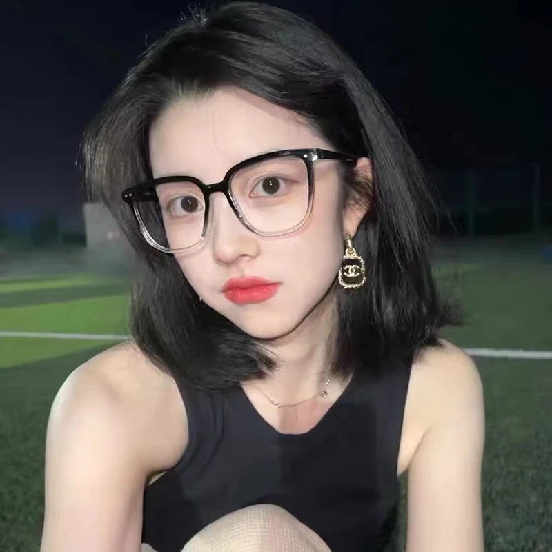 Cadre léger Lunettes anti-bleues Lunettes optiques noires transparentes Femmes Hommes